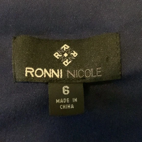 Ronni Nicole Blue & Pink Paisley Dress sleeveless size 6 PTP 18” length 47” NWT - Picture 14 of 14